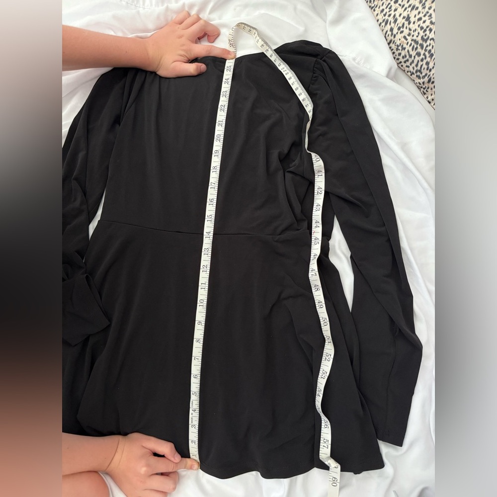 NWT Torrid Plus Size 00 Black Studio Knit Surplice Wrap Long Sleeve Top - Picture 7 of 11